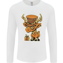 Steampunk Reindeer Funny Christmas Mens Long Sleeve T-Shirt White