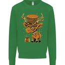 Steampunk Reindeer Funny Christmas Mens Sweatshirt Jumper Irish Green