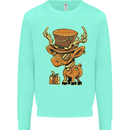 Steampunk Reindeer Funny Christmas Mens Sweatshirt Jumper Peppermint