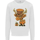 Steampunk Reindeer Funny Christmas Mens Sweatshirt Jumper White