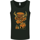Steampunk Reindeer Funny Christmas Mens Vest Tank Top Black