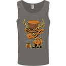 Steampunk Reindeer Funny Christmas Mens Vest Tank Top Charcoal