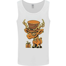 Steampunk Reindeer Funny Christmas Mens Vest Tank Top White