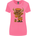 Steampunk Reindeer Funny Christmas Womens Wider Cut T-Shirt Azalea