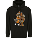 Steampunk Rhino Rhinoceros Childrens Kids Hoodie Black