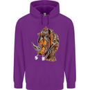 Steampunk Rhino Rhinoceros Childrens Kids Hoodie Purple