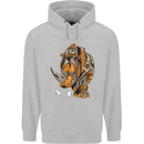 Steampunk Rhino Rhinoceros Childrens Kids Hoodie Sports Grey