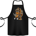 Steampunk Rhino Rhinoceros Cotton Apron 100% Organic Black