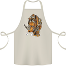 Steampunk Rhino Rhinoceros Cotton Apron 100% Organic Natural