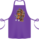 Steampunk Rhino Rhinoceros Cotton Apron 100% Organic Purple
