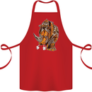 Steampunk Rhino Rhinoceros Cotton Apron 100% Organic Red