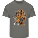 Steampunk Rhino Rhinoceros Mens Cotton T-Shirt Tee Top Charcoal