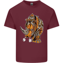 Steampunk Rhino Rhinoceros Mens Cotton T-Shirt Tee Top Maroon