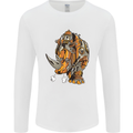 Steampunk Rhino Rhinoceros Mens Long Sleeve T-Shirt White
