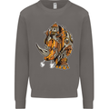 Steampunk Rhino Rhinoceros Mens Sweatshirt Jumper Charcoal