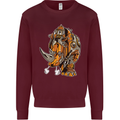 Steampunk Rhino Rhinoceros Mens Sweatshirt Jumper Maroon
