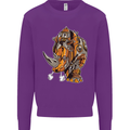 Steampunk Rhino Rhinoceros Mens Sweatshirt Jumper Purple