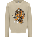 Steampunk Rhino Rhinoceros Mens Sweatshirt Jumper Sand