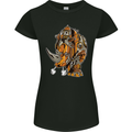 Steampunk Rhino Rhinoceros Womens Petite Cut T-Shirt Black