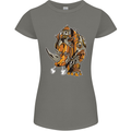 Steampunk Rhino Rhinoceros Womens Petite Cut T-Shirt Charcoal