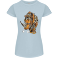 Steampunk Rhino Rhinoceros Womens Petite Cut T-Shirt Light Blue