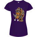 Steampunk Rhino Rhinoceros Womens Petite Cut T-Shirt Purple