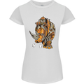 Steampunk Rhino Rhinoceros Womens Petite Cut T-Shirt White