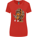 Steampunk Rhino Rhinoceros Womens Wider Cut T-Shirt Red