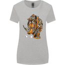 Steampunk Rhino Rhinoceros Womens Wider Cut T-Shirt Sports Grey