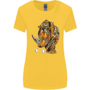 Steampunk Rhino Rhinoceros Womens Wider Cut T-Shirt Yellow