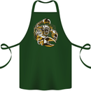 Steampunk Scorpion Cotton Apron 100% Organic Forest Green