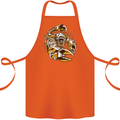 Steampunk Scorpion Cotton Apron 100% Organic Orange