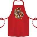 Steampunk Scorpion Cotton Apron 100% Organic Red