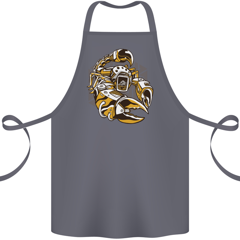 Steampunk Scorpion Cotton Apron 100% Organic Steel