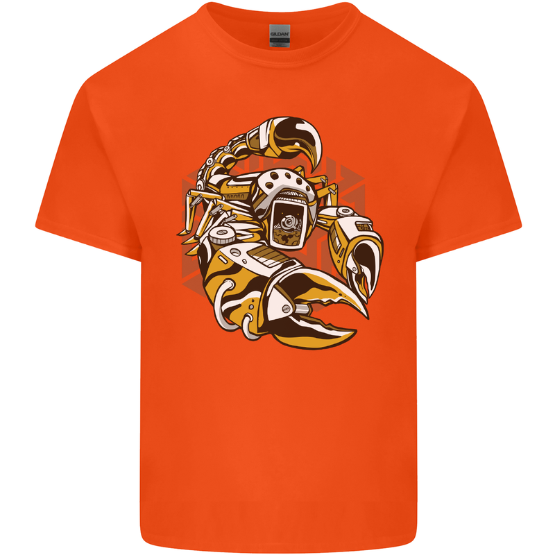 Steampunk Scorpion Kids T-Shirt Childrens Orange