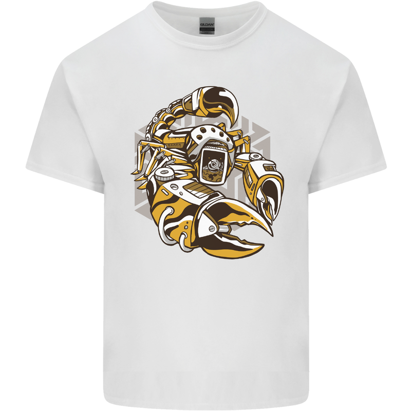 Steampunk Scorpion Kids T-Shirt Childrens White