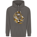 Steampunk Scorpion Mens 80% Cotton Hoodie Charcoal