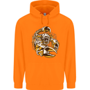 Steampunk Scorpion Mens 80% Cotton Hoodie Orange
