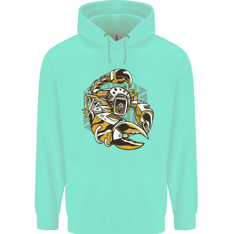 Steampunk Scorpion Mens 80% Cotton Hoodie Peppermint