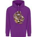 Steampunk Scorpion Mens 80% Cotton Hoodie Purple