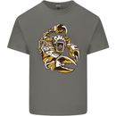 Steampunk Scorpion Mens Cotton T-Shirt Tee Top Charcoal