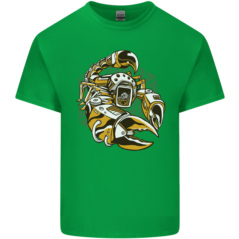 Steampunk Scorpion Mens Cotton T-Shirt Tee Top Irish Green