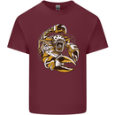 Steampunk Scorpion Mens Cotton T-Shirt Tee Top Maroon