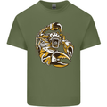 Steampunk Scorpion Mens Cotton T-Shirt Tee Top Military Green