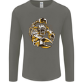 Steampunk Scorpion Mens Long Sleeve T-Shirt Charcoal