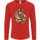 Steampunk Scorpion Mens Long Sleeve T-Shirt Red