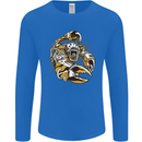 Steampunk Scorpion Mens Long Sleeve T-Shirt Royal Blue