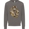 Steampunk Scorpion Mens Sweatshirt Jumper Charcoal