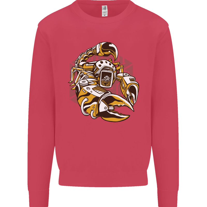 Steampunk Scorpion Mens Sweatshirt Jumper Heliconia