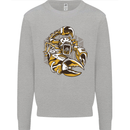 Steampunk Scorpion Mens Sweatshirt Jumper Sports Grey